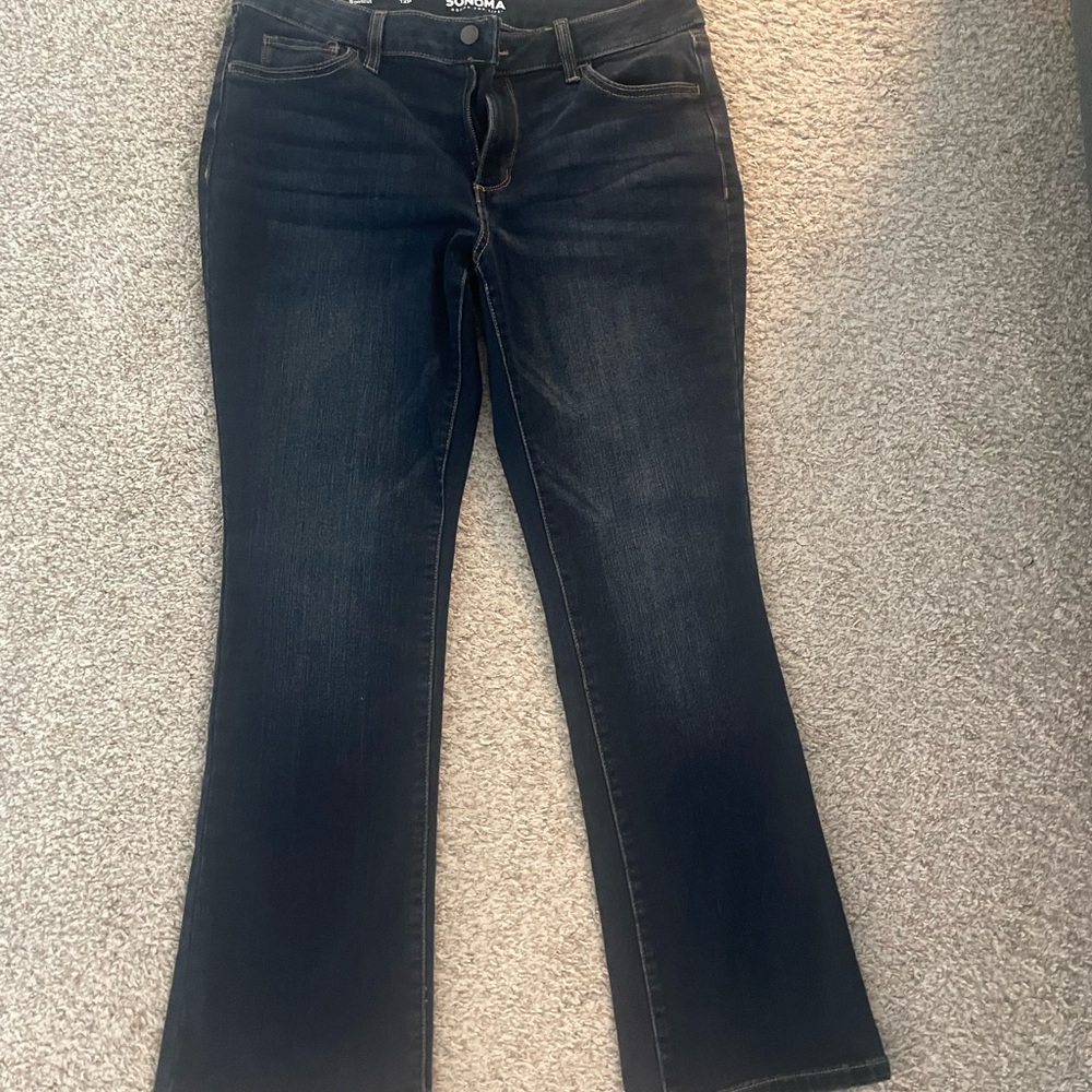 Sonoma Dark Blue Women's Flare Jeans